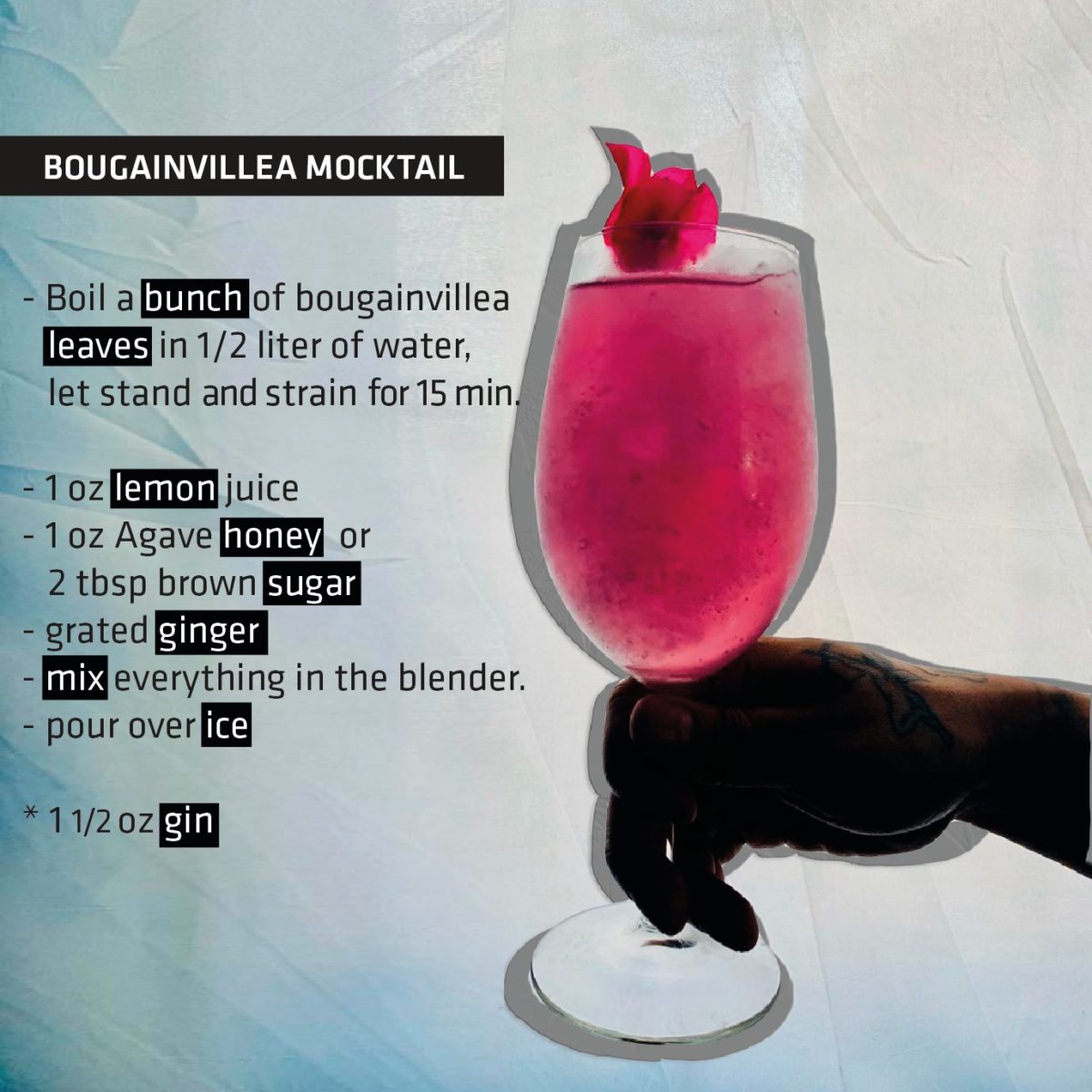 Bouganvillea Mocktail Recipe