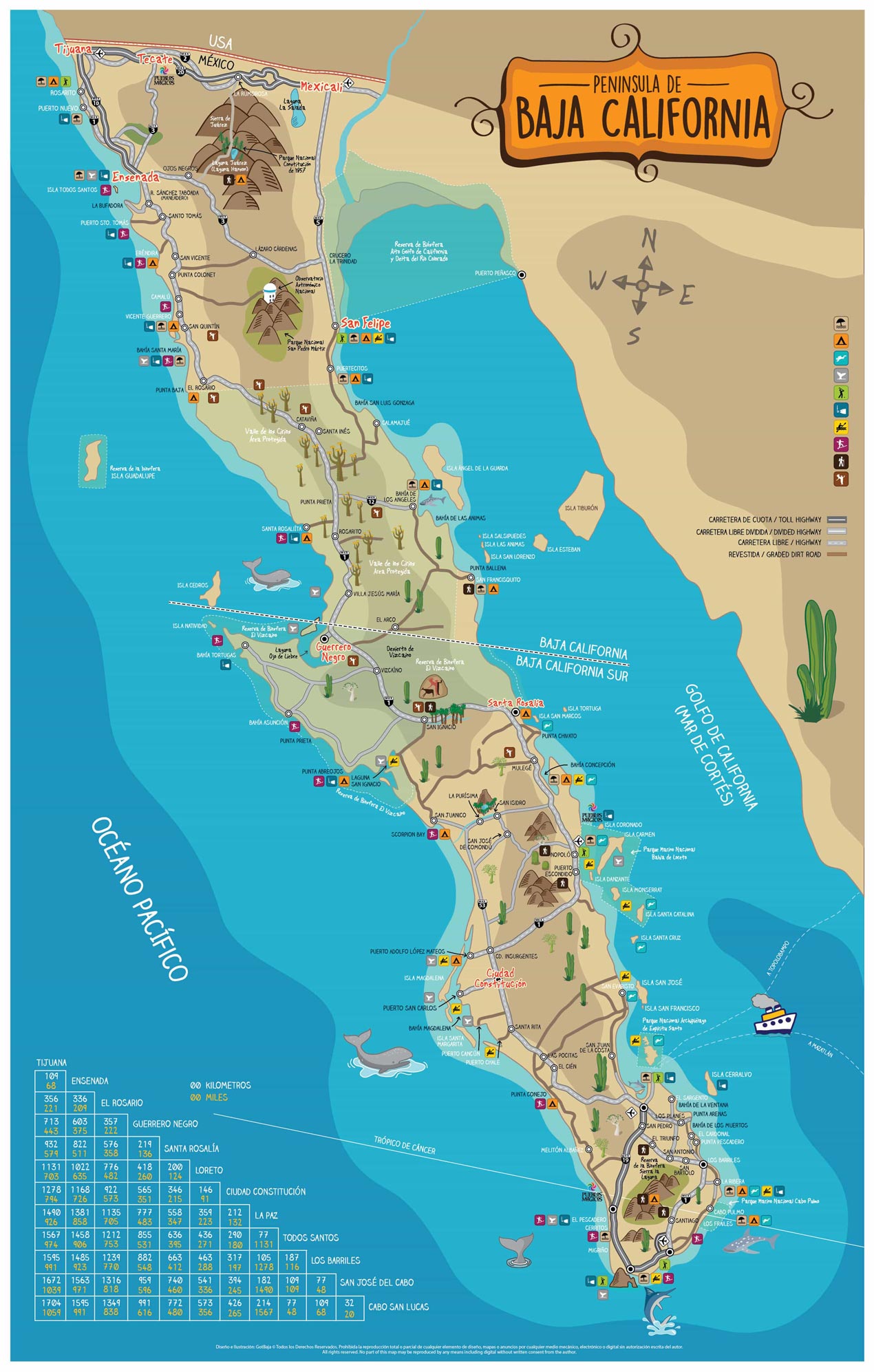 baja california map